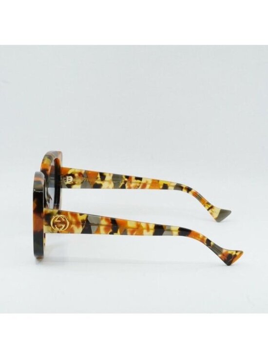 Gucci GG1257S 004 Women Sunglasses Havana Butterfly Frame, Blue Lenses main image 8